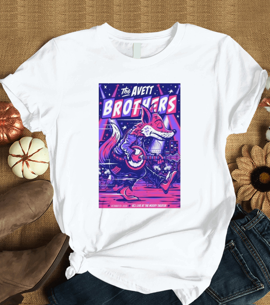 The Avett Brothers ACL Live at The Moody Theater Austin TX Oct 13 2024 Vibrant Fox T-Shirt
