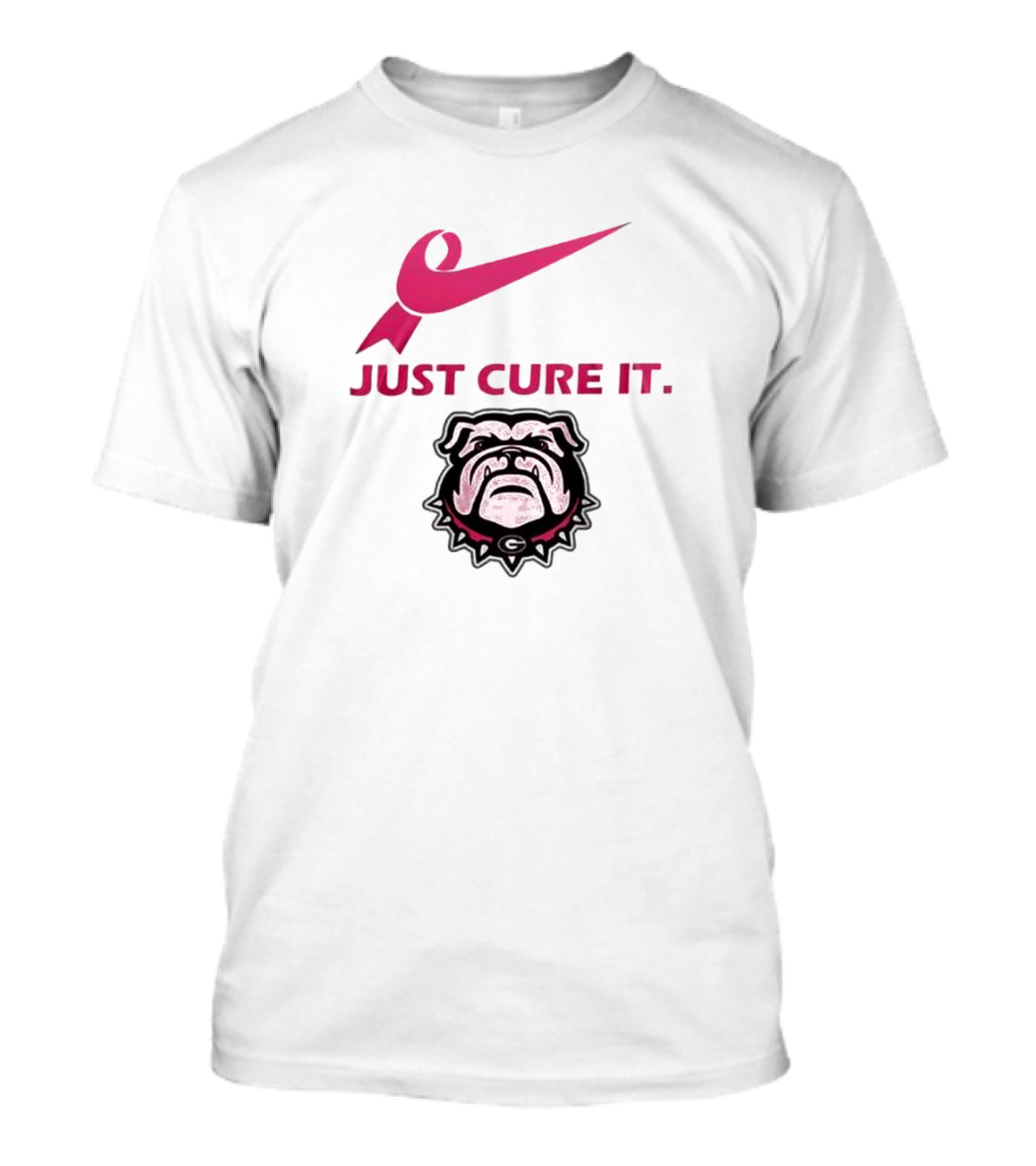 Georgia Bulldogs Just Cure It Pink Ribbon T-Shirt
