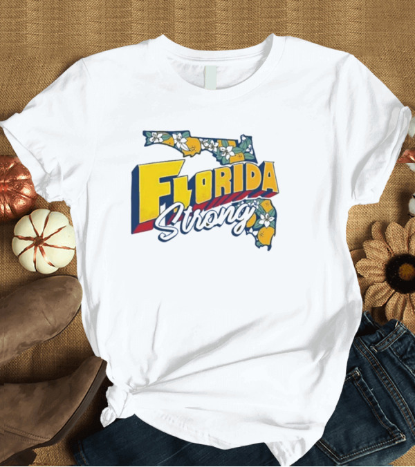 T-Shirt: Hurricane Milton Florida Strong State Map Citrus T-Shirt Hurricane Milton Florida Strong State Map Citrus T-Shirt