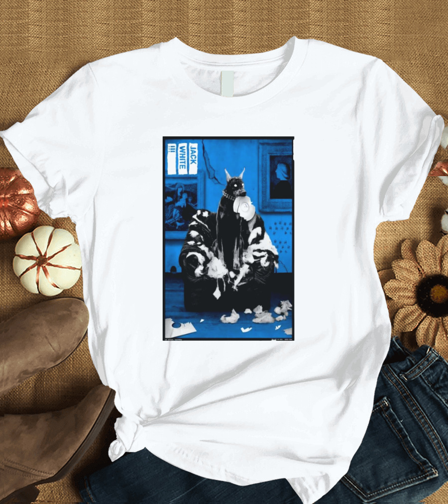 Jack White October 10 2024 Tour Poster Lodge Room Los Angeles CA with Dog T-Shirt