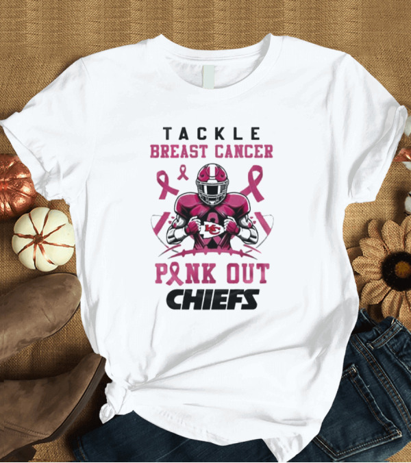 T-Shirt: Kansas City Chiefs Tackle Breast Cancer Pink Out T-Shirt Kansas City Chiefs Tackle Breast Cancer Pink Out T-Shirt