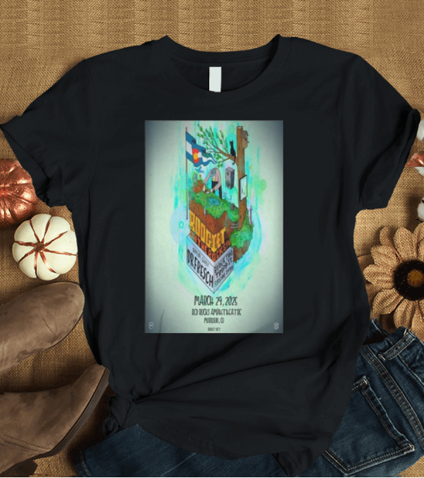 T-Shirt: Boogie with the Resident Dr. Fresch and Toado Tripset March 29 2025 Red Rocks Amphitheatre Morrison CO T-Shirt Boogie with the Resident Dr. Fresch and Toado Tripset March 29 2025 Red Rocks Amphitheatre Morrison CO T-Shirt