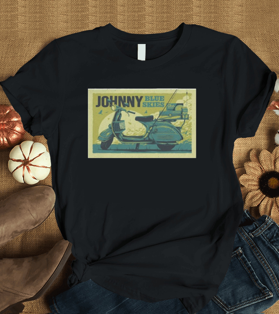 Johnny Blue Skies Vespa Art On Oct 16 2024 In St. Louis MO Tour T-Shirt