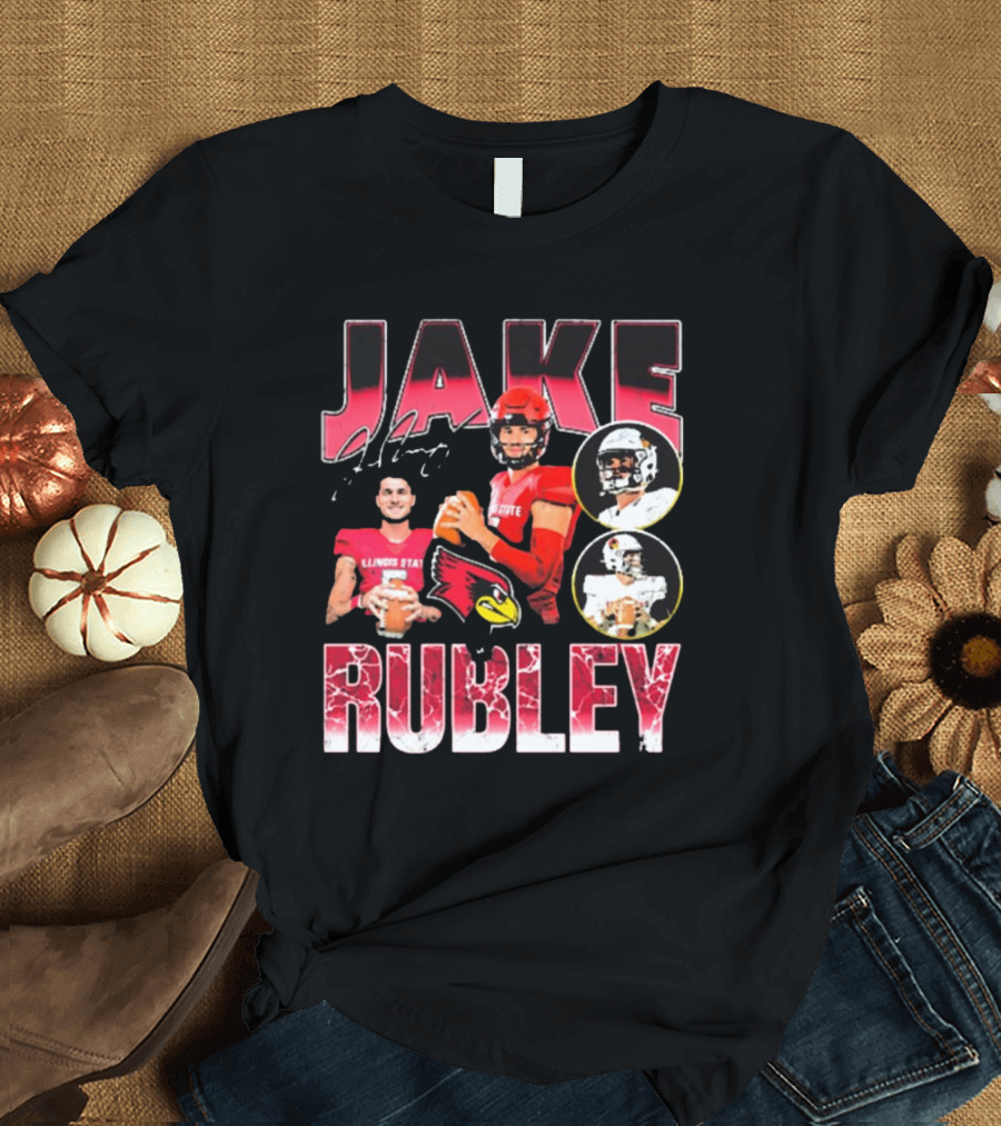 Jake Rubley Illinois State Redbirds Football 90s T-Shirt