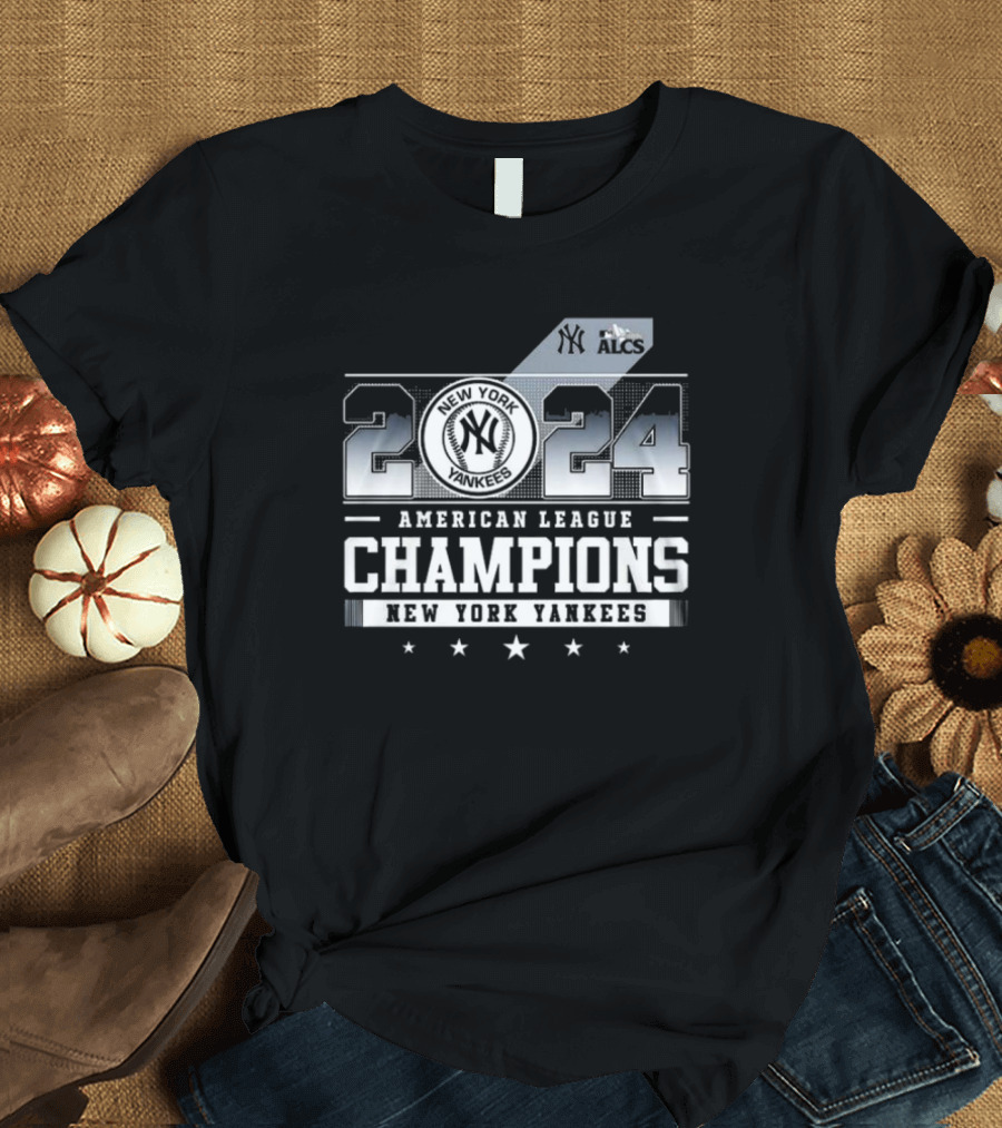 New York Yankees 2024 American League Champions ALCS Victory T-Shirt