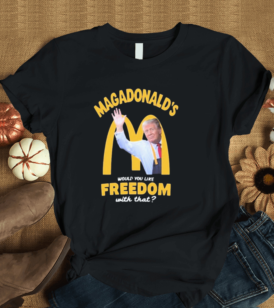 Magadonald’s Would You Like Freedom With That 2024 Donald Trump T-Shirt