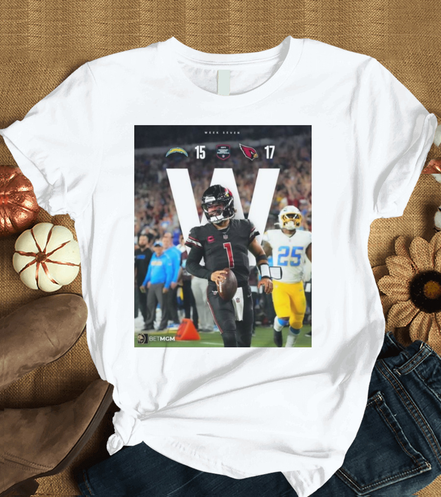 Week Seven Los Angeles Chargers vs Arizona Cardinals 15-17 Monday Night Football 2024 Sports Victory BetMGM T-Shirt