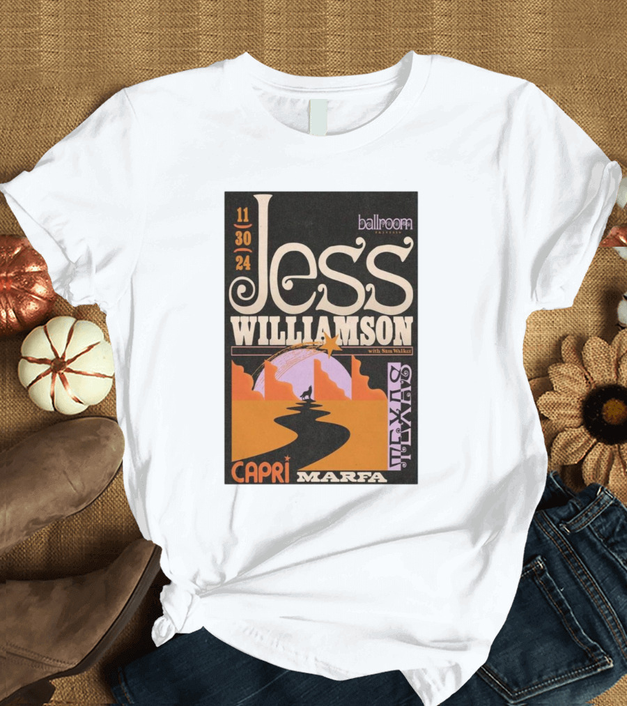 Jess Williamson Ballroom Marfa Texas Nov 30 2024 Capri with Sun Walker T-Shirt