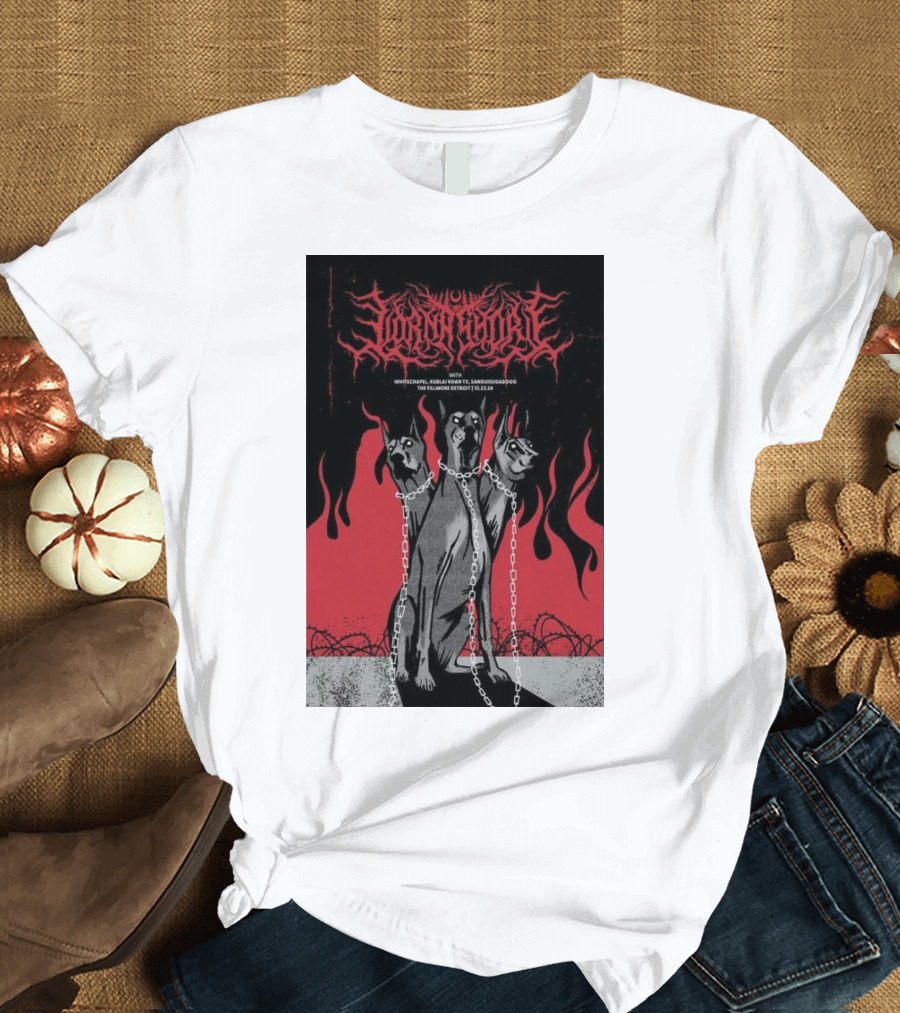 Lorna Shore Whitechapel Kublai Khan Vt Sandrinasdead The Fillmore Detroit Oct 23 T-Shirt