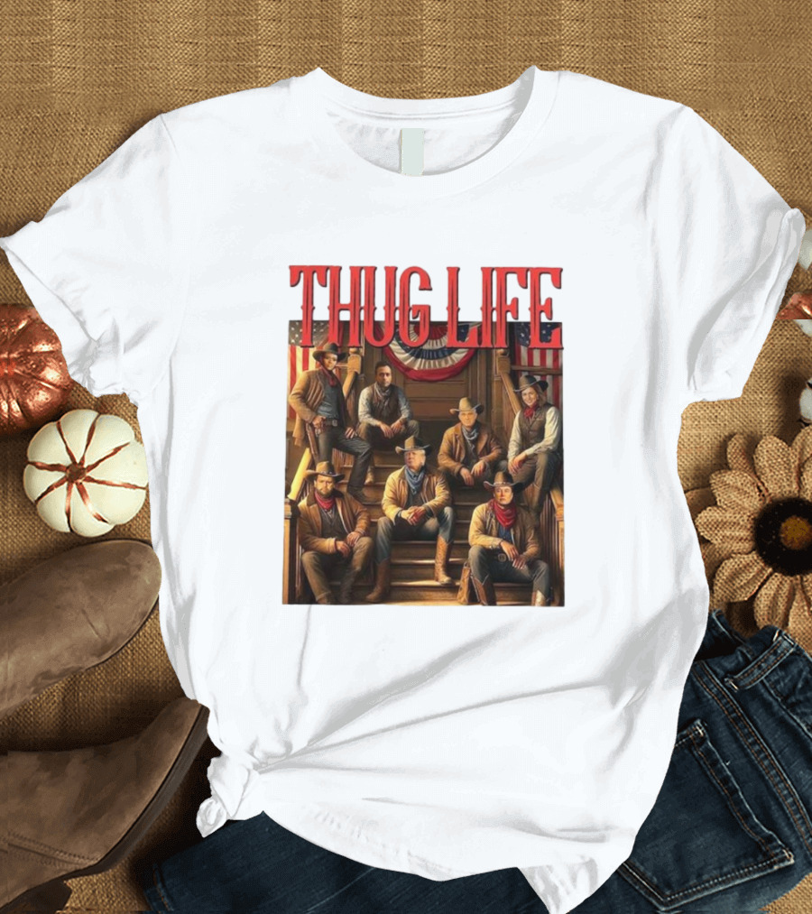 Thug Life 2024 Cowboys Trump Vance Kennedy Musk Tulsi Vivek Candace T-Shirt