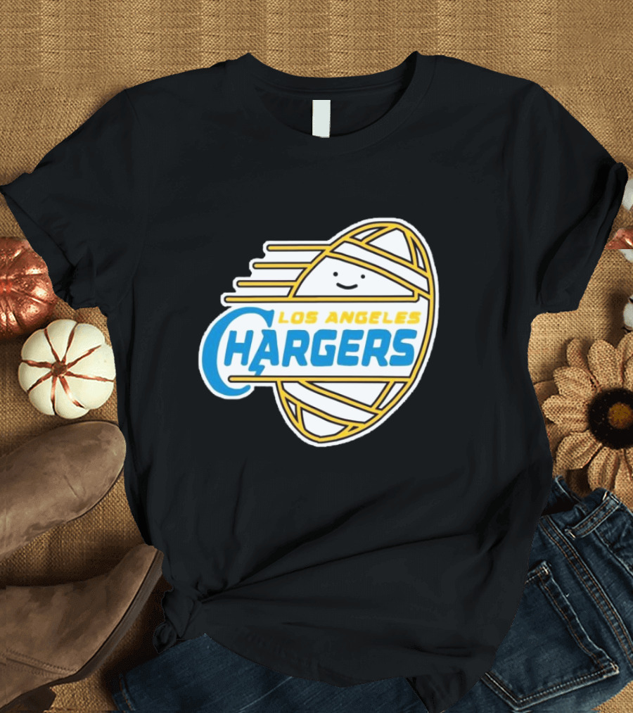 Los Angeles Chargers NFL Logo Mashup Combined with Minimalist T-Shirt