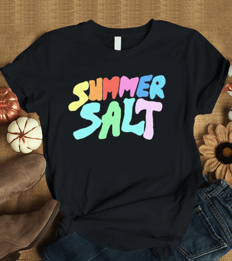 Summer Salt Colorful Rainbow Typography T-Shirt