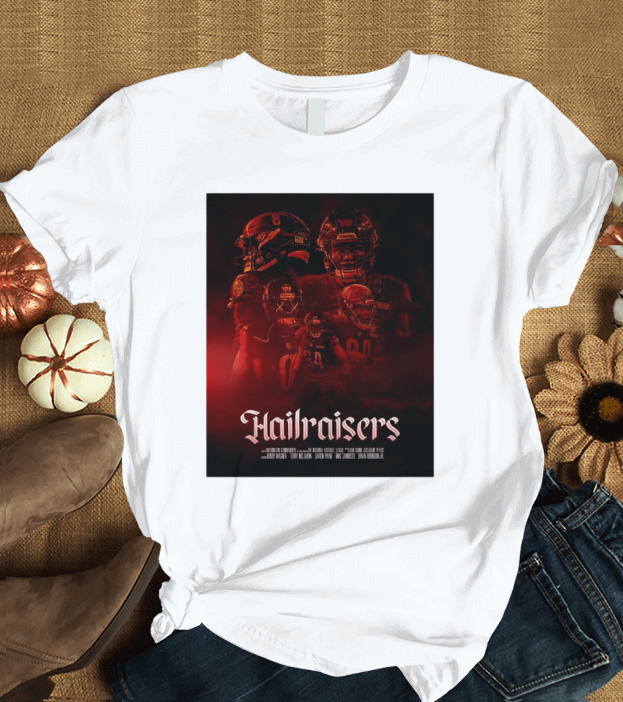 Washington Commanders Hailraisers Black Uniforms Halloween Vibes T-Shirt