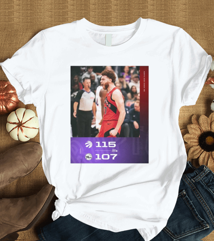 Final Toronto Raptors 115–107 Philadelphia 76ers NBA Game T-Shirt