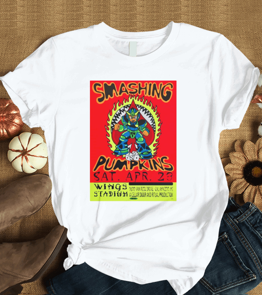 Smashing Pumpkins Wings Stadium Kalamazoo MI Sat Apr 23 A Cellar Door and Ritual Production T-Shirt