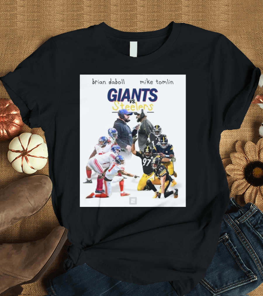 brian daboll mike tomlin giants vs steelers monday night football matchup T-Shirt