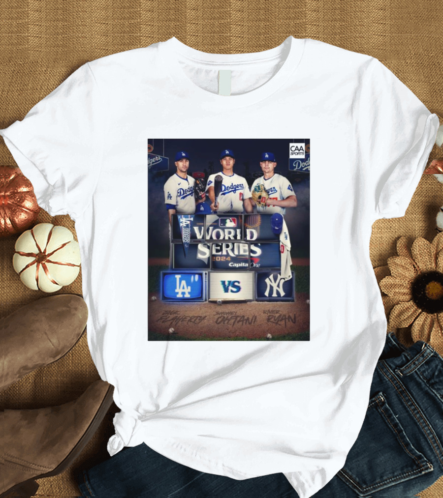 CAA Sports MLB World Series 2024 Los Angeles Dodgers Vs New York Yankees Capital One Finale T-Shirt