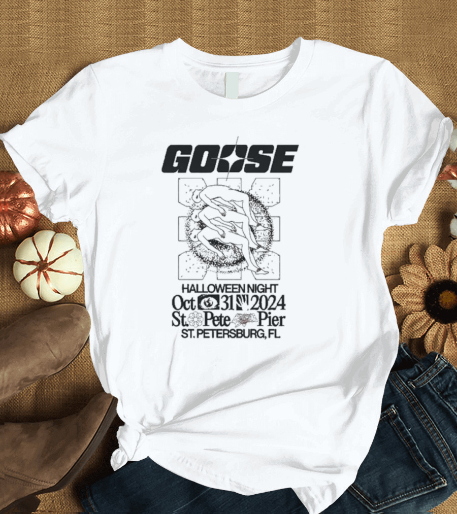 GOOSE Halloween Night Oct 31 2024 St. Pete Pier St. Petersburg FL T-Shirt