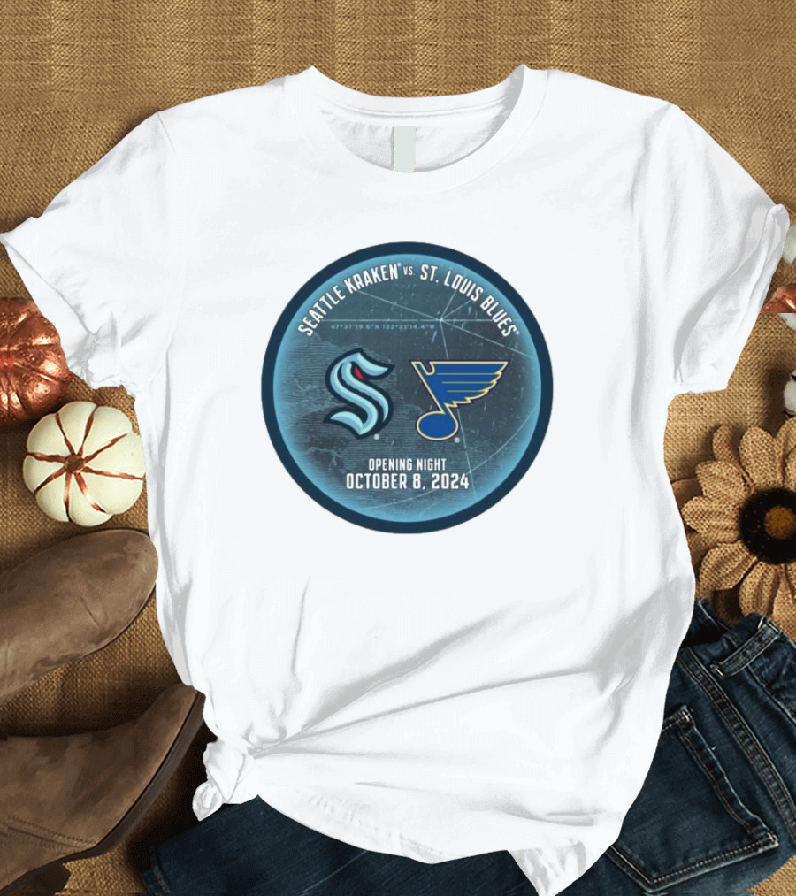 Seattle Kraken vs St. Louis Blues Opening Night October 8, T-Shirt