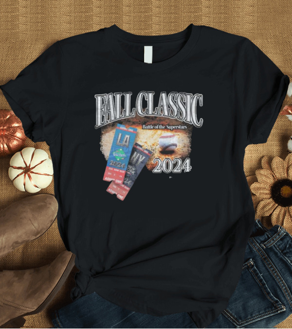 T-Shirt: FALL CLASSIC 2024 LA NY Battle of the Superstars T-Shirt FALL CLASSIC 2024 LA NY Battle of the Superstars T-Shirt