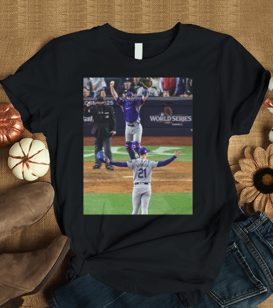 Walker Buehler World Series Champions 21 Celebration T-Shirt