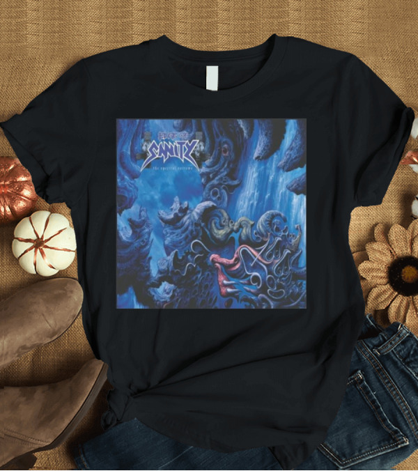 T-Shirt: Edge Of Sanity The Spectral Sorrows Album Art Featuring Surreal Blue and Red Abstract T-Shirt Edge Of Sanity The Spectral Sorrows Album Art Featuring Surreal Blue and Red Abstract T-Shirt