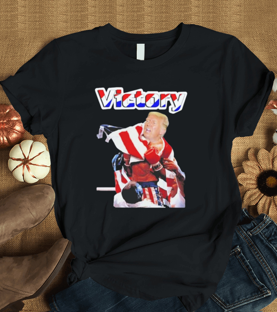 Victory Trump Boxing American Flag T-Shirt