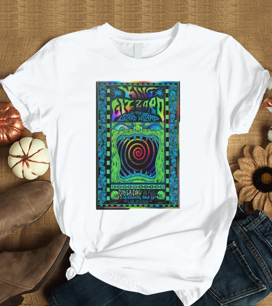 King Gizzard And The Lizard Wizard Silver Cord In Full Experimental Rage Set Nov 6 2024 The Regency Ballroom San Francisco CA T-Shirt
