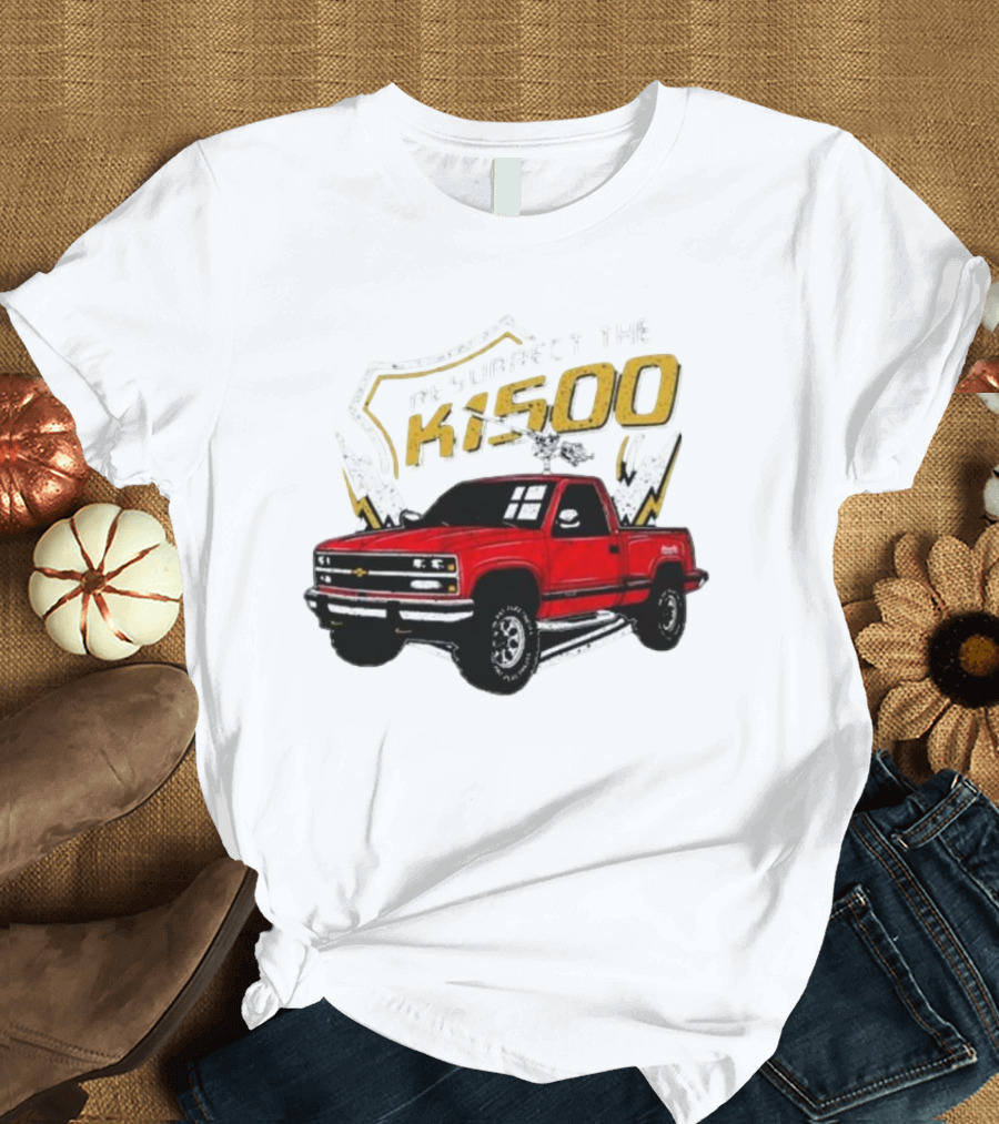 Resurrect The K1500 Fat Electrician Red Chevy Pickup Truck T-Shirt