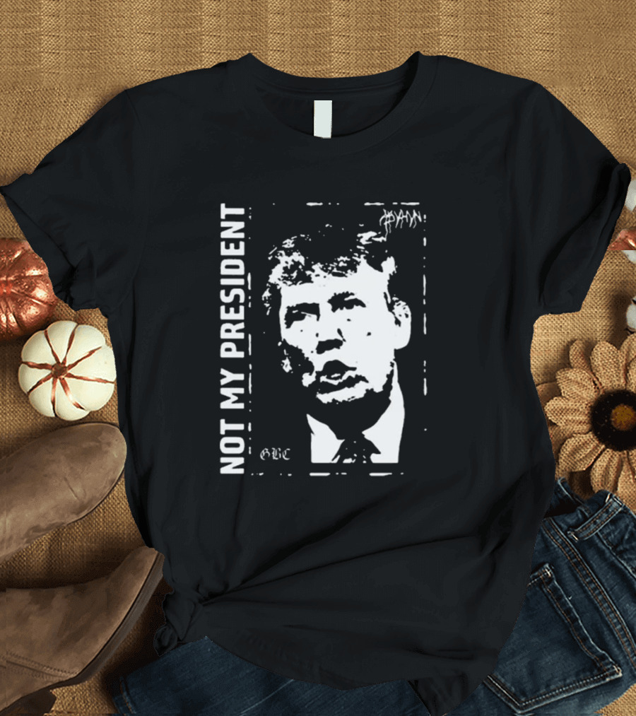 Lil Peep Not My President Stencil Style Trump T-Shirt