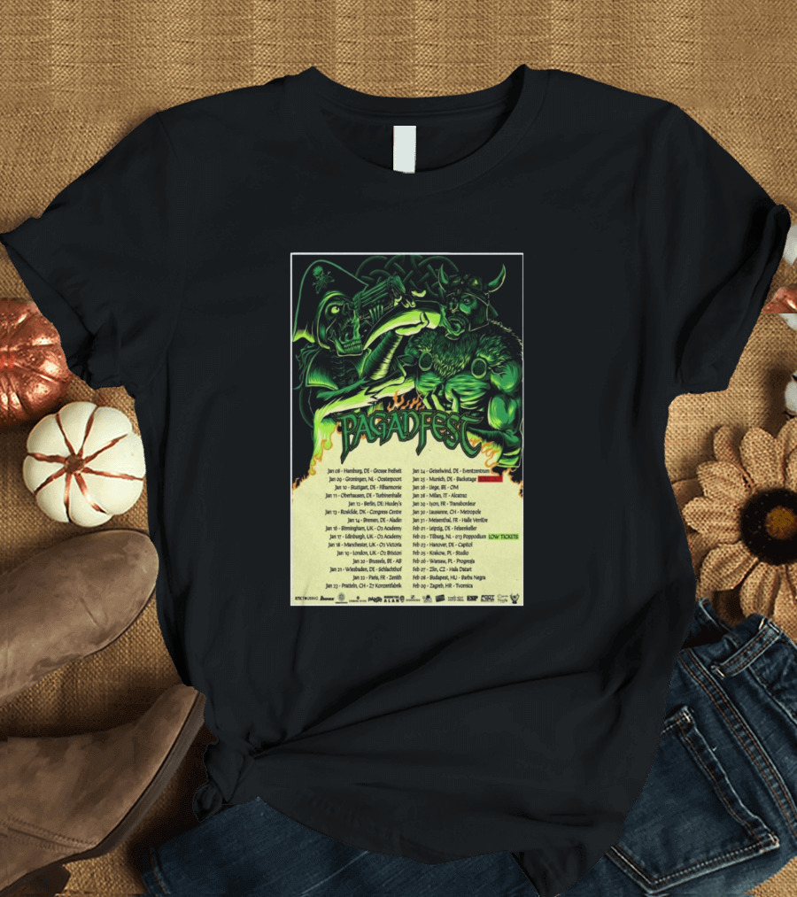 Paganfest January February 2025 Tour Europe Metal Bands Lineup T-Shirt