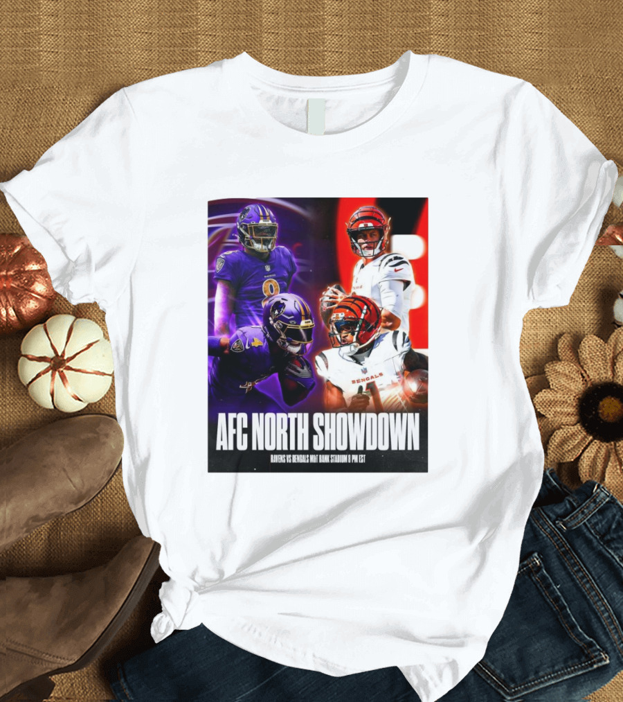 AFC North Showdown Ravens vs Bengals M&T Bank Stadium 8 PM EST T-Shirt