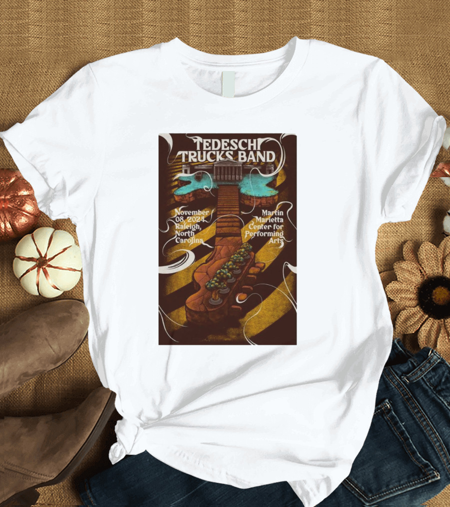 Tedeschi Trucks Band November 08 2024 Raleigh North Carolina Martin Marietta Center for Performing Arts T-Shirt