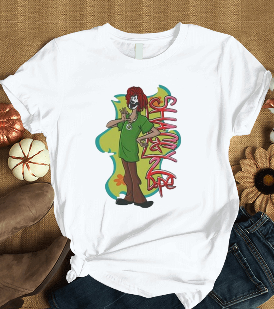 Shaggy 2 Dope Cartoon Character with Green T-Shirt