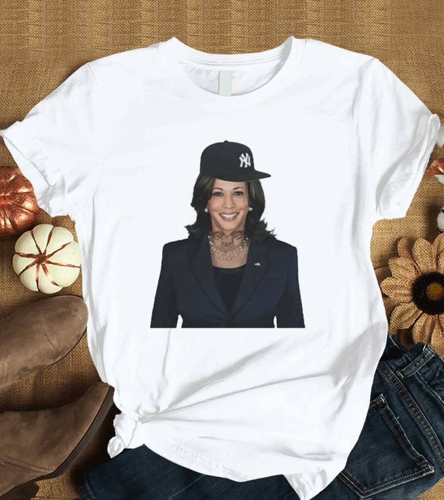 Kamala Harris New York Yankees Mashup Yankees Hat T-Shirt