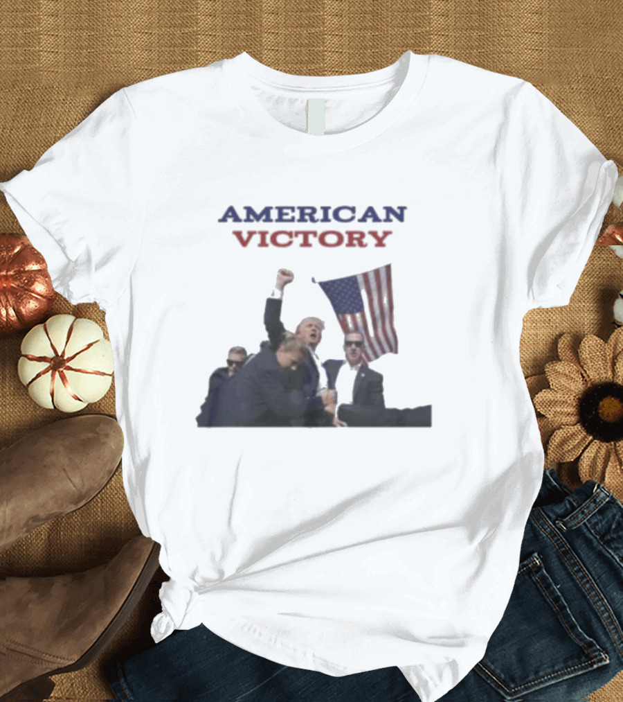 Trump 2024 American Victory Flag T-Shirt