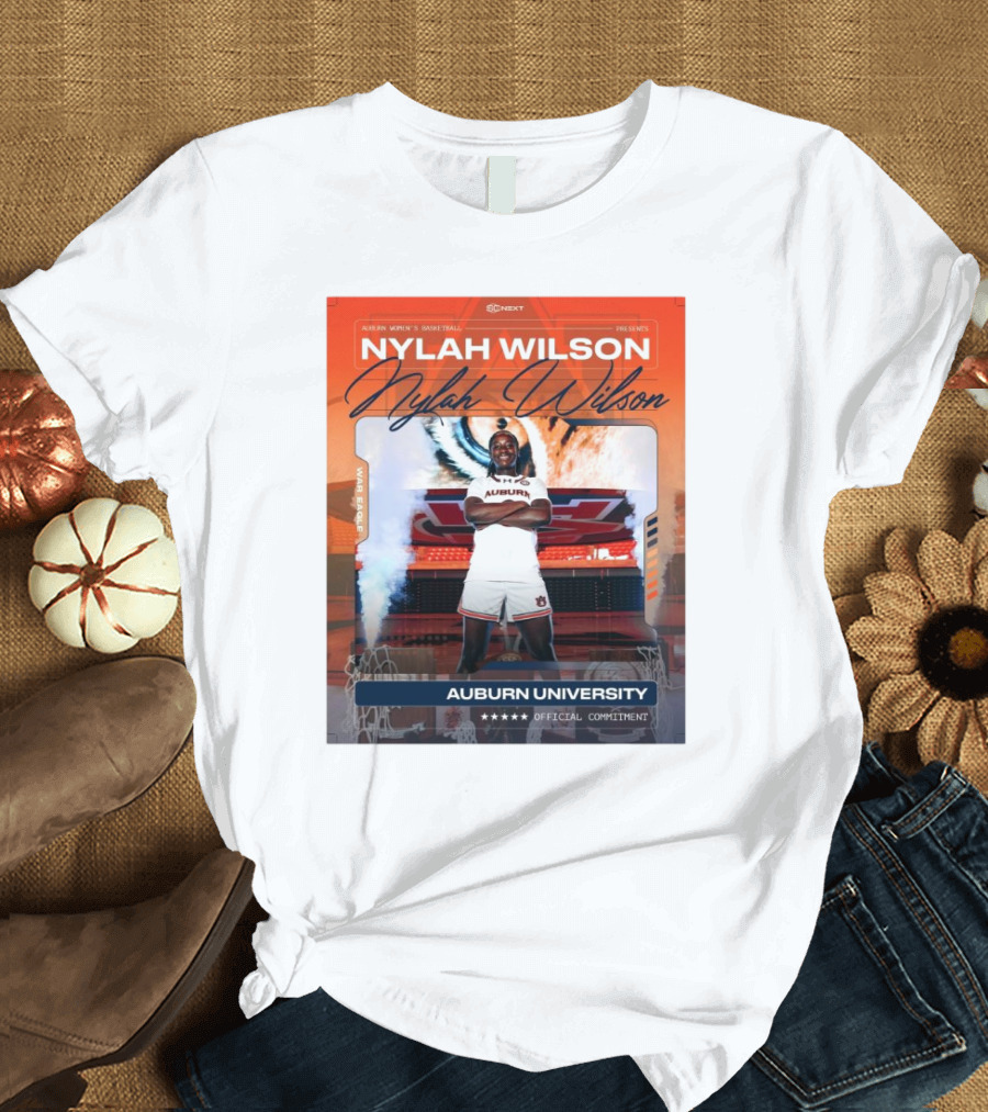Nylah Wilson Auburn Women’s Basketball Auburn University Official Commitment T-Shirt