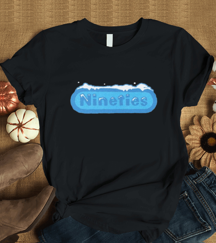 Nineties Logo Snowy Happy Christmas T-Shirt