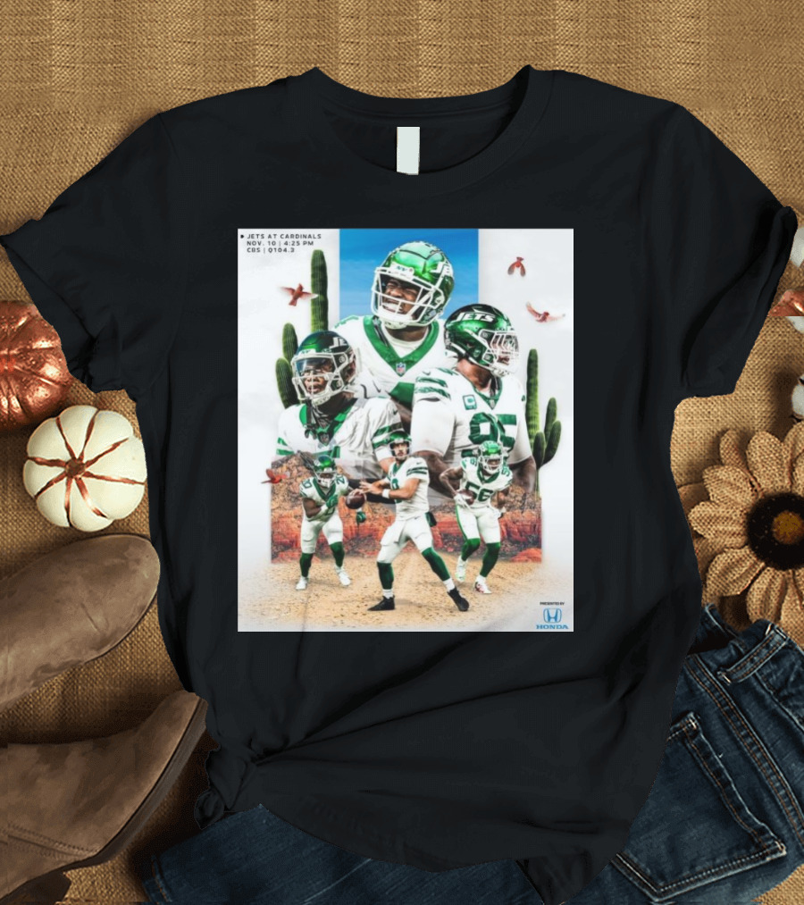 Jets at Cardinals Nov 10 4:25 PM CBS NFL 2024 Honda Powered T-Shirt