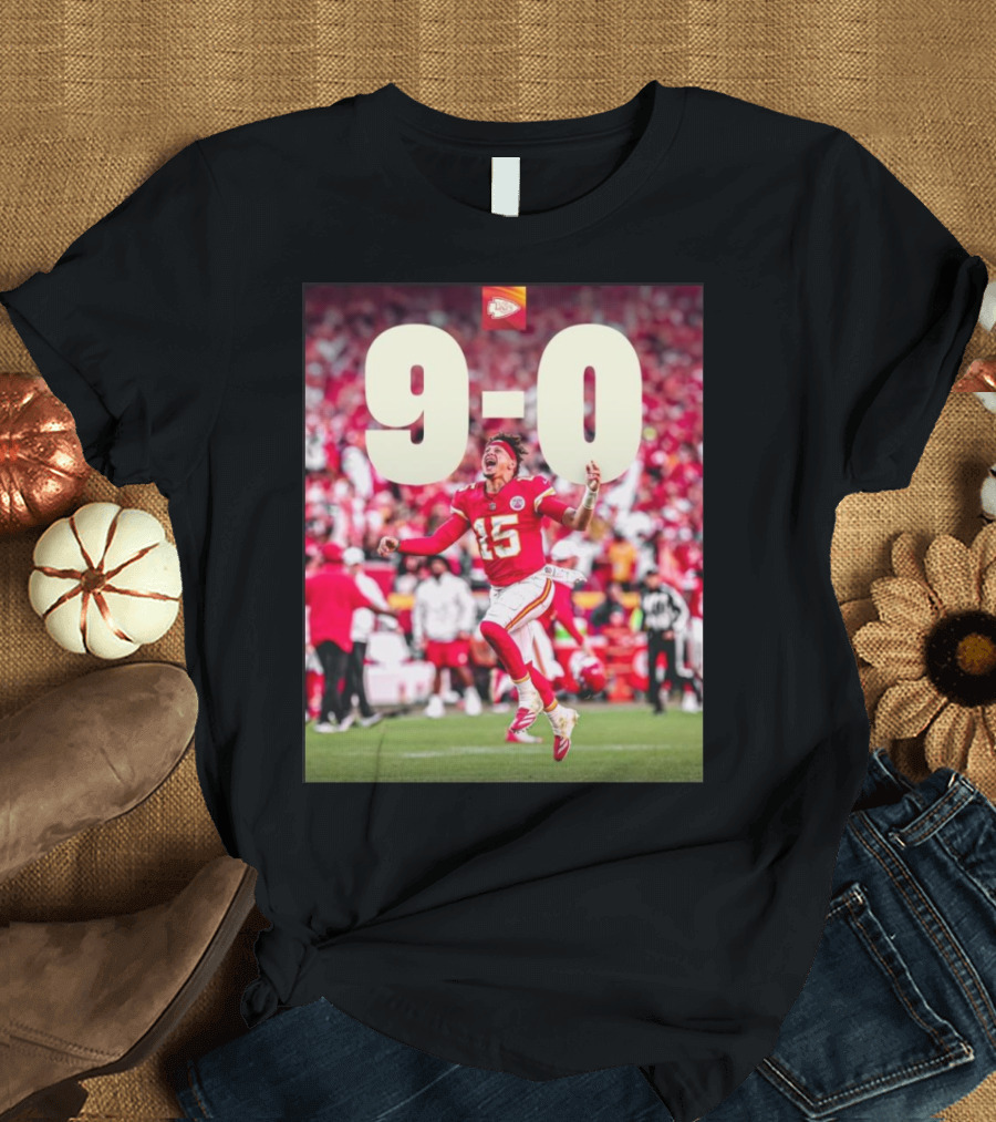 Kansas City Chiefs vs. Denver Broncos On Cloud 9-0 NFL Victory T-Shirt