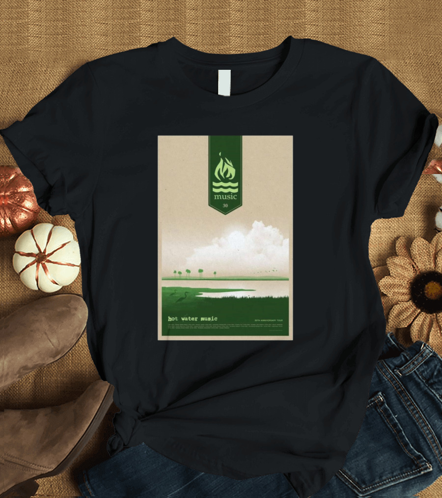 Hot Water Music 30th Anniversary 2024 Tour Scenic Landscape T-Shirt