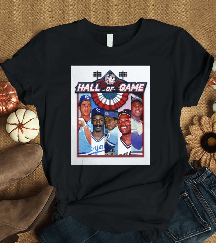 Hall of Game MLB Amos Otis Willie Wilson Frank White Hal McRae John Mayberry T-Shirt