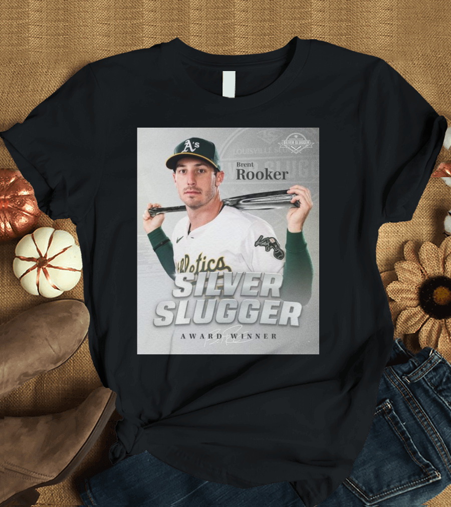 Brent Rooker Athletics Silver Slugger Award Winner Signature T-Shirt
