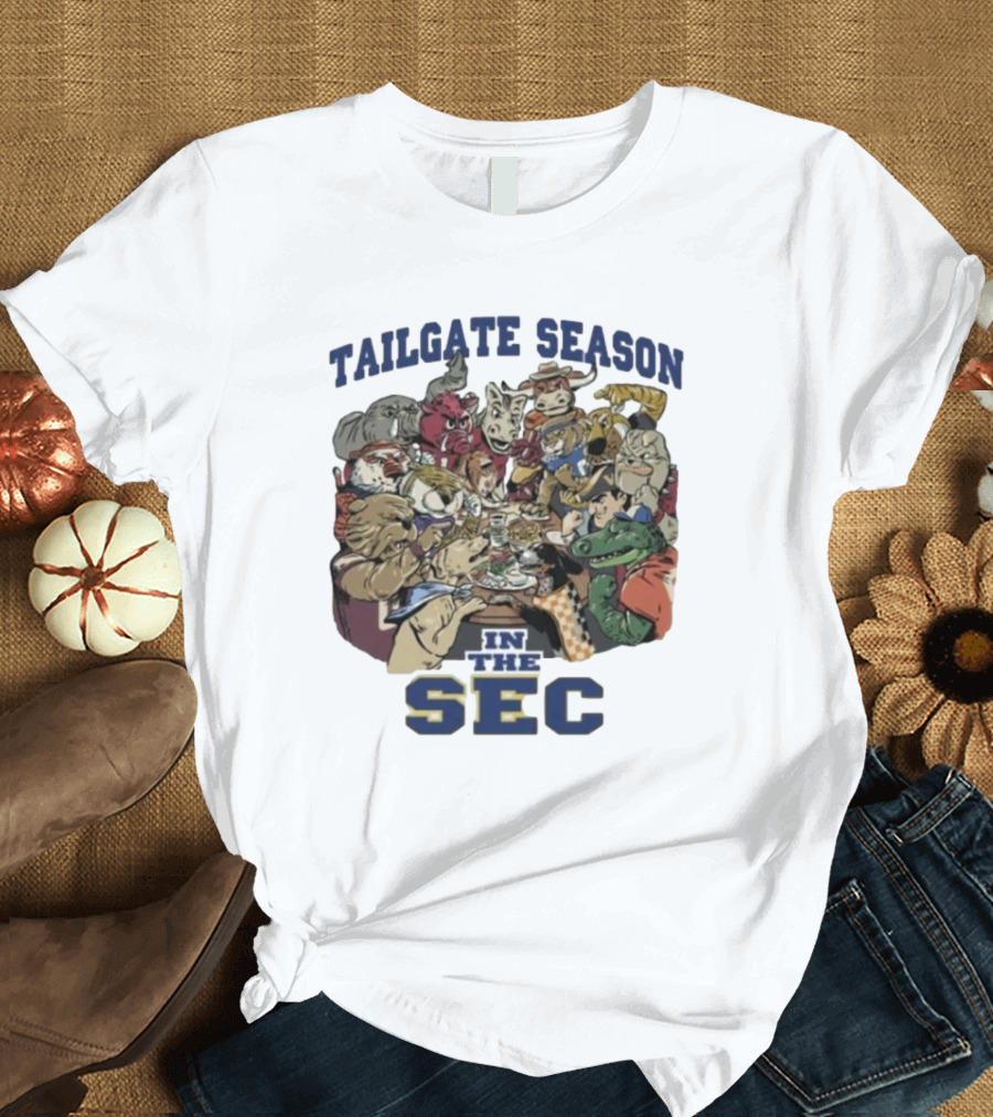 Tailgate Season in the SEC Mascot Gathering T-Shirt