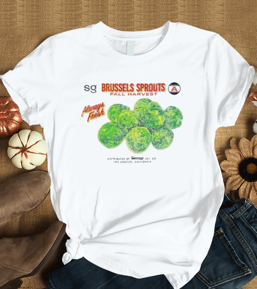 Sweetgreen x MNTGE Brussels Sprouts Fall Harvest Always Fresh Los Angeles California T-Shirt