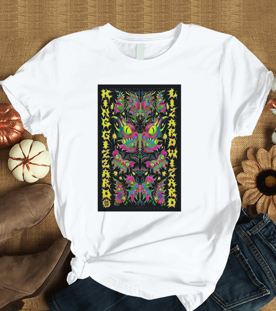 King Gizzard and the Lizard Wizard New Orleans November 17 2024 Event Poster Psychedelic T-Shirt