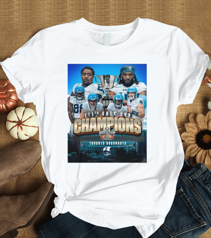 Toronto Argonauts 111th Grey Cup Champions Football Victory T-Shirt