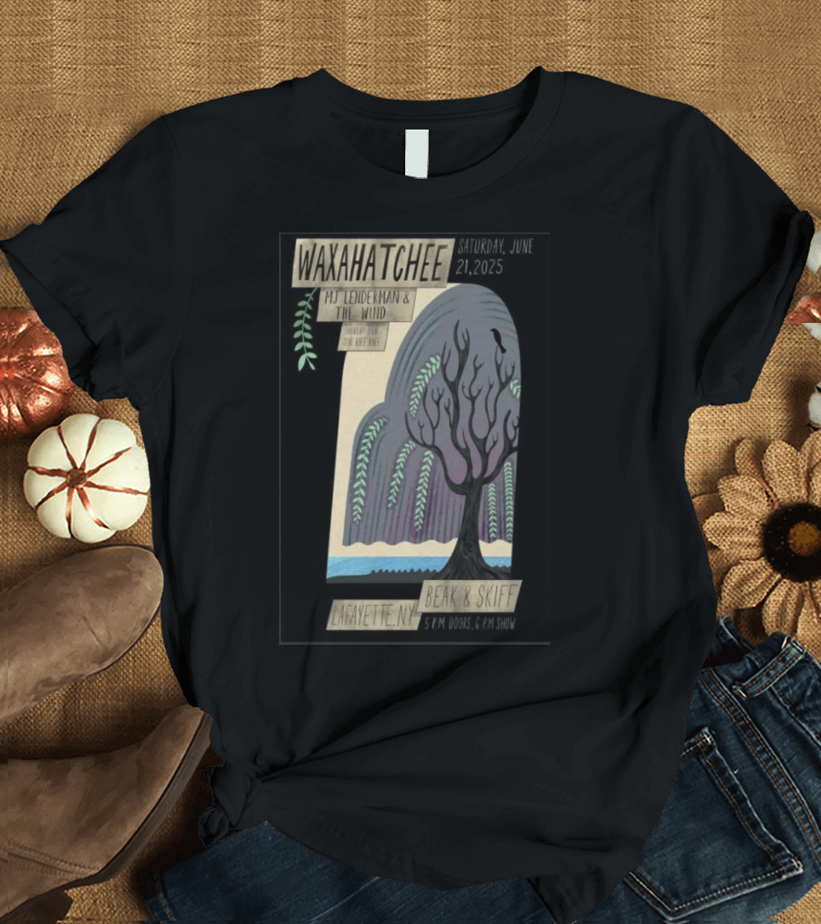 Waxahatchee Lafayette NY Beak and Skiff June 21 2025 Show with MJ Lenderman and The Wind T-Shirt