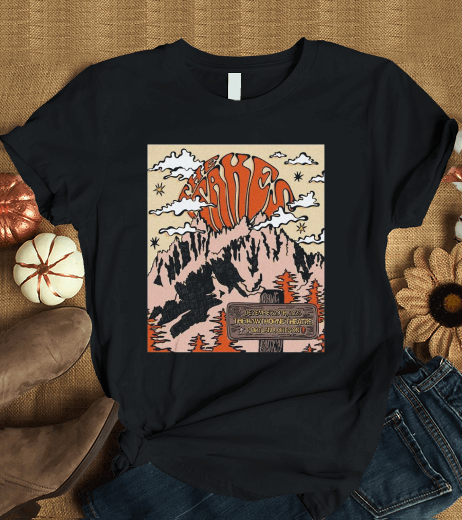 The Takes Dec 20th 2024 The Hawthorne Theatre Portland Oregon Mountains Sunset Clouds T-Shirt