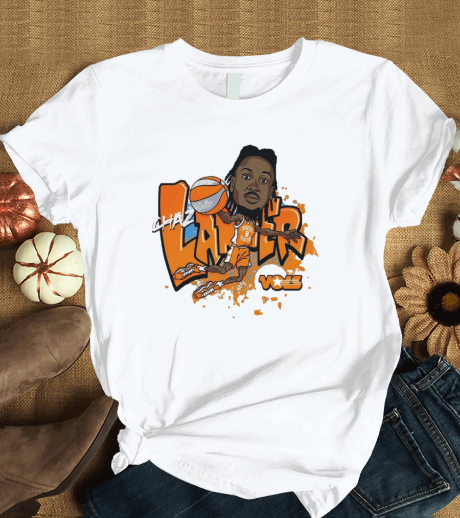 Chaz Lanier Tennessee Vols Basketball Caricature NCAA Volunteers T-Shirt